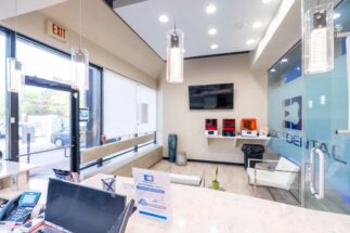 Comfortable waiting room at Edge Dental Houston