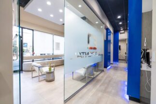 Welcoming reception desk at Edge Dental Houston